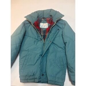 Vintage 80s Yukon Trails Puffer Jacket Plaid Lined Made in Korea. Rare